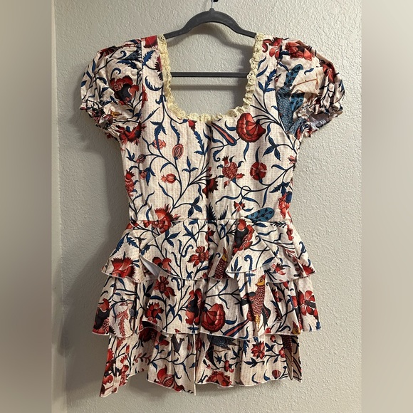 Current Mood Dresses & Skirts - Current Mood Dolls Kill Tiered Floral Puff Sleeve Mini Dress